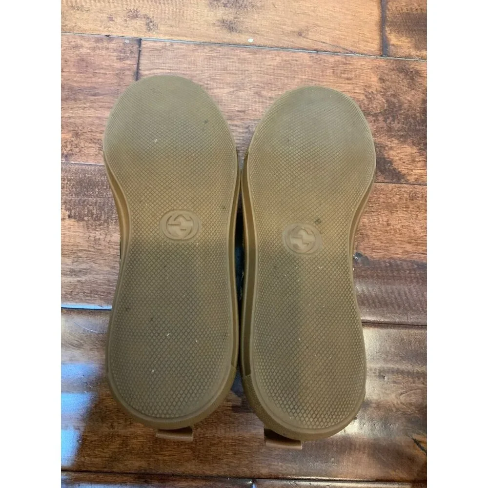 GUCCI Black & Tan Floral Lace-Up Sneakers Flats, Size 6 (US) - Picture 9 of 9